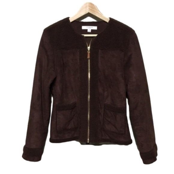 GORGEOUS Liz Claiborne faux suede jacket size XS extra small - Picture 1 of 4